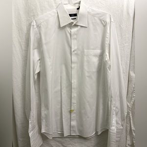 MENS BOSS FRENCH CUFF DRESS SHIRT LONG LENGTH SLEEVES 36/37